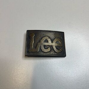 Vintage 70’s Lee Clothing Promotional Brass Belt Buckle Patina Unisex Rockabilly
